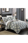 CHIC HOME BEDDING KERRIE BOHO INSPIRED REVERSIBLE PRINT KING QUILT 3-PIECE SET, BEIGE,790566480933