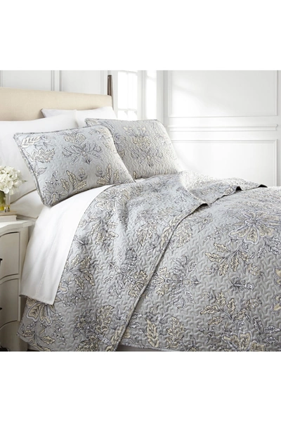 Southshore Fine Linens Full/queen Luxury Premium Collection Ultra-soft Quilt Cover Set In Vintage Garden Sandy Grey