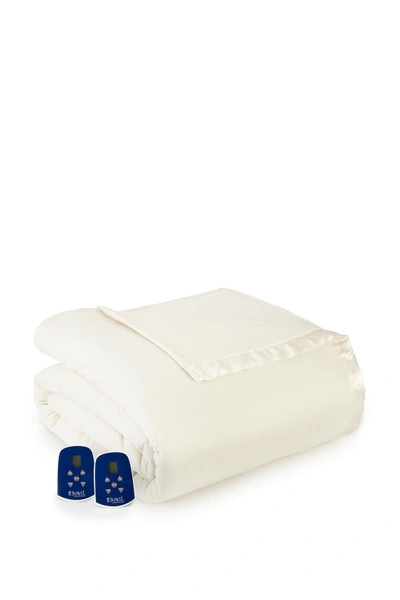 Shavel Ivory Micro Flannel Full Electric Blanket