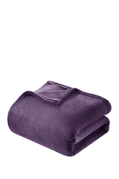 Chic Home Bedding Full/queen Savaya Fleece Blanket In Plum