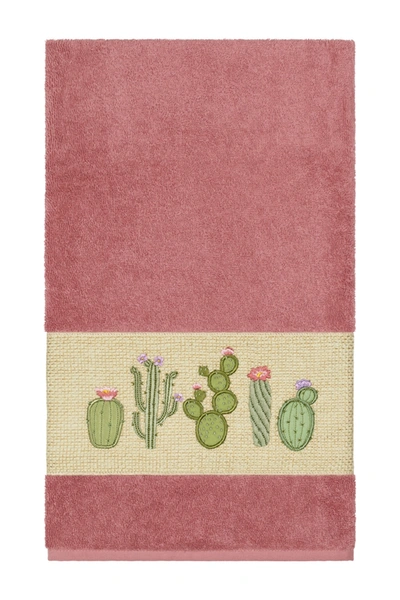 Linum Home Tea Rose Mila Embellished Bath Towel