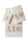 LINUM HOME EASTON 3-PIECE EMBELLISHED TOWEL SET,190733124866