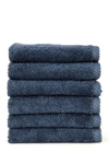 Linum Home Midnight Blue Soft Twist Washcloths In Midnight Blue