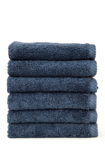Linum Home Midnight Blue Soft Twist Washcloths