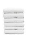 Linum Home Sinemis Terry 6-piece Washcloth Set In White