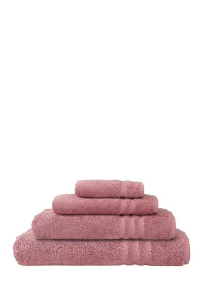 Linum Home Denzi 4-piece Towel Set In Tea Rose