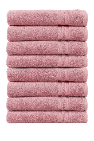 Linum Home Denzi Hand Towels In Tea Rose
