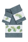 Linum Home Zoe 3-piece Embellished Towel Set In Teal