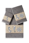 LINUM HOME EASTON 3-PIECE EMBELLISHED TOWEL SET,190733124903