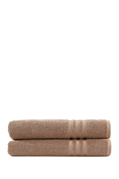 Linum Home Denzi Bath Towels In Latte