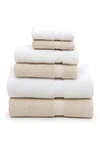 Linum Home Sinemis Terry 6-piece Towel Set In Beige And White