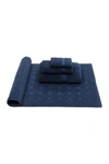 Linum Home Sinemis Terry 4-piece Towel Set In Navy