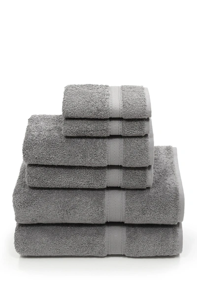 Linum Home Sinemis Terry 6-piece Towel Set In Dark Grey
