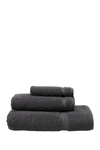 Linum Home Grey Herringbone 3-piece Towel Set In Grey