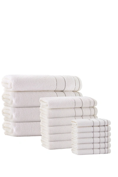 Enchante Home Monroe Turkish Cotton 16-piece Towel Set In Cream