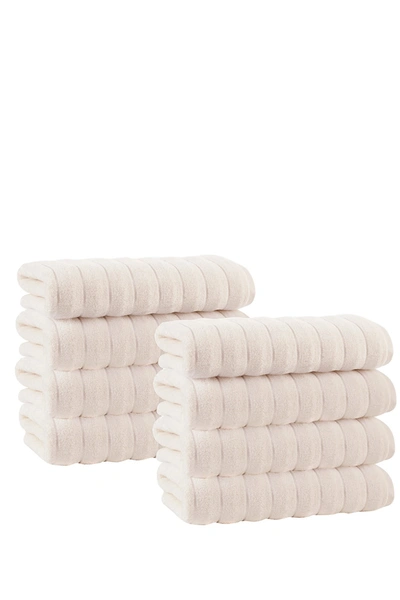 Enchante Home Vague Turkish Cotton Wash Towel In Cream