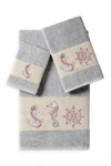 LINUM HOME EASTON 3-PIECE EMBELLISHED TOWEL SET,190733124897