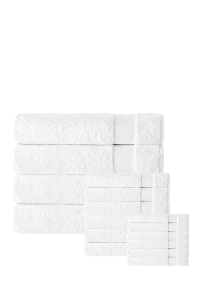 Enchante Home Kansas Turkish Cotton 16-piece Towel Set In White