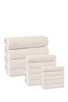 Enchante Home Glossy Turkish Cotton 16-piece Towel Set In Cream
