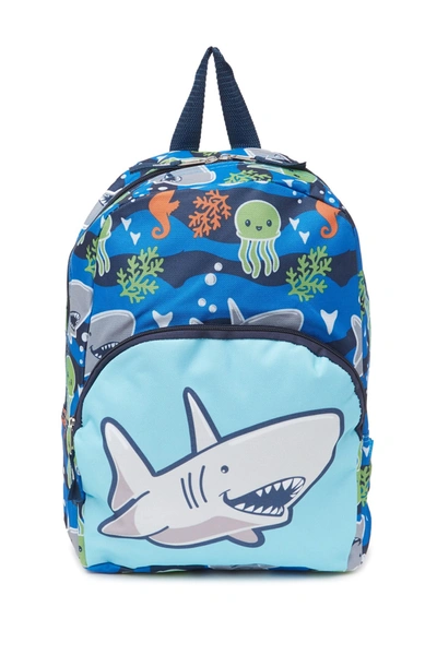 A D Sutton & Sons Kids' Shark Print Backpack In Blue