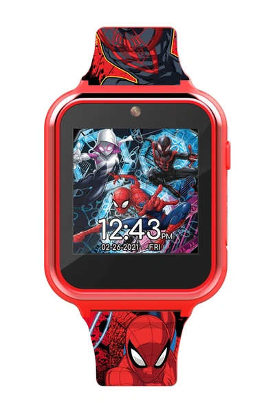 Accutime Kids' Itime Spiderman Interactive Smart Watch In Red