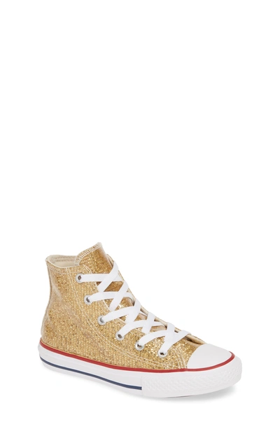 Converse Kids' Chuck Taylor All Star Hi-top Sneaker In Gold/enamel Red