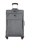 Bric's Luggage 30" Nylon Spinner With Frame Suitcase In Grey With Brown