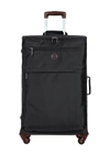 Bric's Luggage Bric's 30" Nylon Spinner With Frame Suitcase In Black With Brown