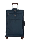 Bric's Luggage 30" Nylon Spinner With Frame Suitcase In Blue/dark Brown