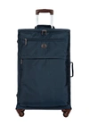 Bric's Luggage Bric's 30" Nylon Spinner With Frame Suitcase In Blue/dark Brown