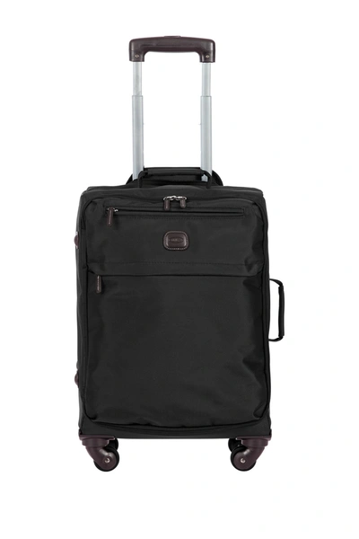 Bric's Luggage 25" Nylon Spinner Frame Luggage In Black With Brown