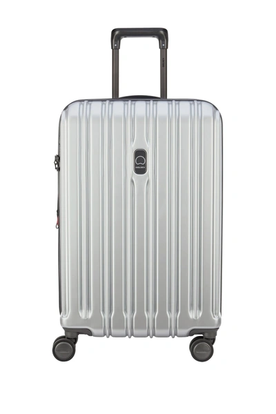 Delsey 25" Trolley Hardside Spinner Suitcase In Silver