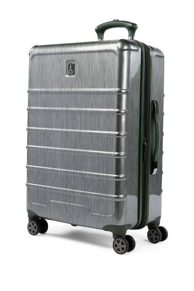 Travelpro Rollmaster™ Lite 24" Expandable Medium Checked Hardside Spinner Luggage In Green