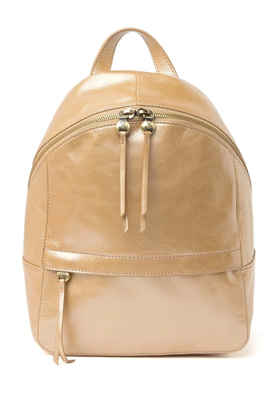 Hobo Cliff Leather Backpack In Gold Dust