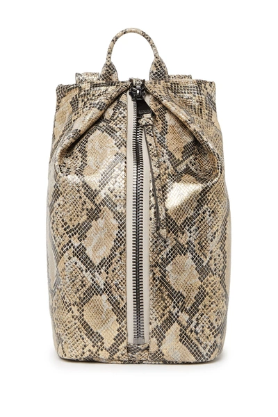 Aimee Kestenberg Tamitha Leather Backpack In Gold Python