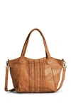 DAY & MOOD EVE WOVEN LEATHER SATCHEL,889960032098