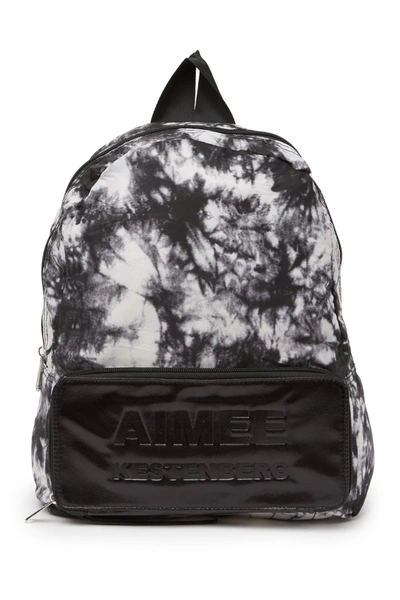 Aimee Kestenberg Packable Backpack In Vanilla Black Tie Dy
