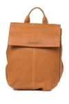 American Leather Co. Liberty Leather Flap Backpack In Caf Latte Smooth