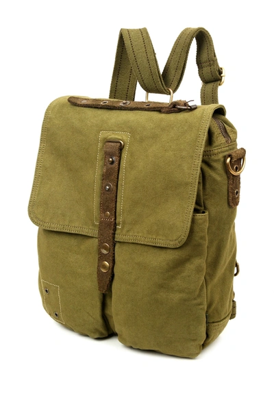 Tsd Coastal Canvas Convertible Mail Bag In Olive