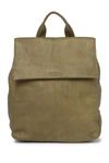 American Leather Co. Liberty Leather Flap Backpack In Olive Smooth