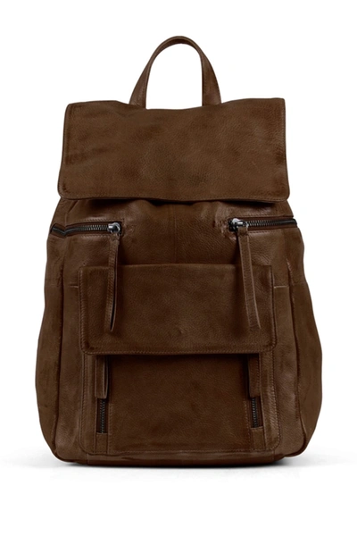 Day & Mood Hannah Suede Backpack In Chocolate