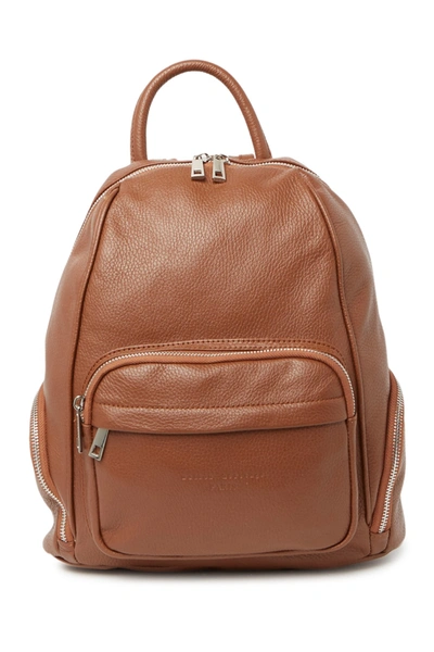 Maison Heritage Leather Backpack In Brown
