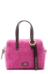 Frances Valentine Sabrina Nubuck Satchel In Pink/choc