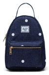 Herschel Supply Co Mini Nova Backpack In Polka Dot Crosshatch Peacoat