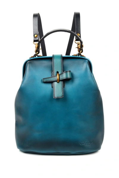 Old Trend Pamela Convertible Leather Backpack In Turquoise