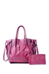 Old Trend Sprout Land Leather Tote Bag In Orchid Ombre