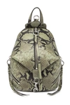 Rebecca Minkoff Julian Leather Convertible Mini Backpack In Thyme