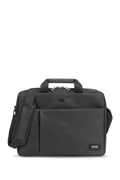 Solo New York Lead Slim Briefcase In Black