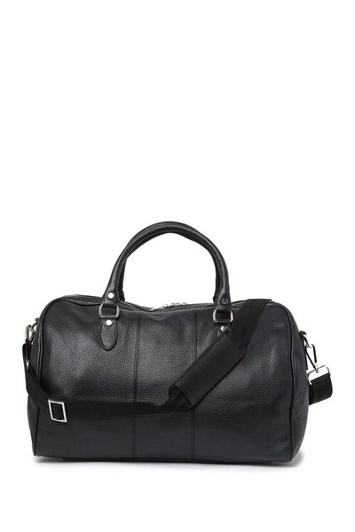 Maison Heritage Leather Travel Bag In Black