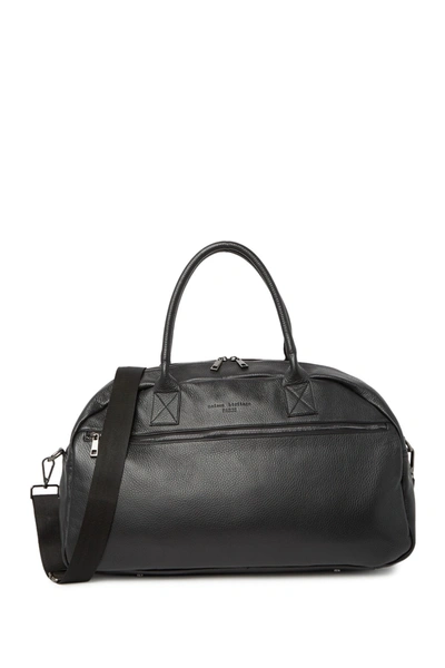 Maison Heritage Leather Weekend Bag In Black